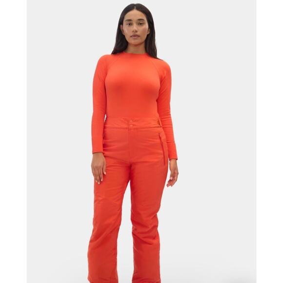 Halfdays Alessandra Ski Snowboard Pants Womens Size Large Orange Flame MSRP $275 - Picture 1 of 16